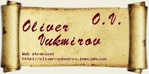 Oliver Vukmirov vizit kartica